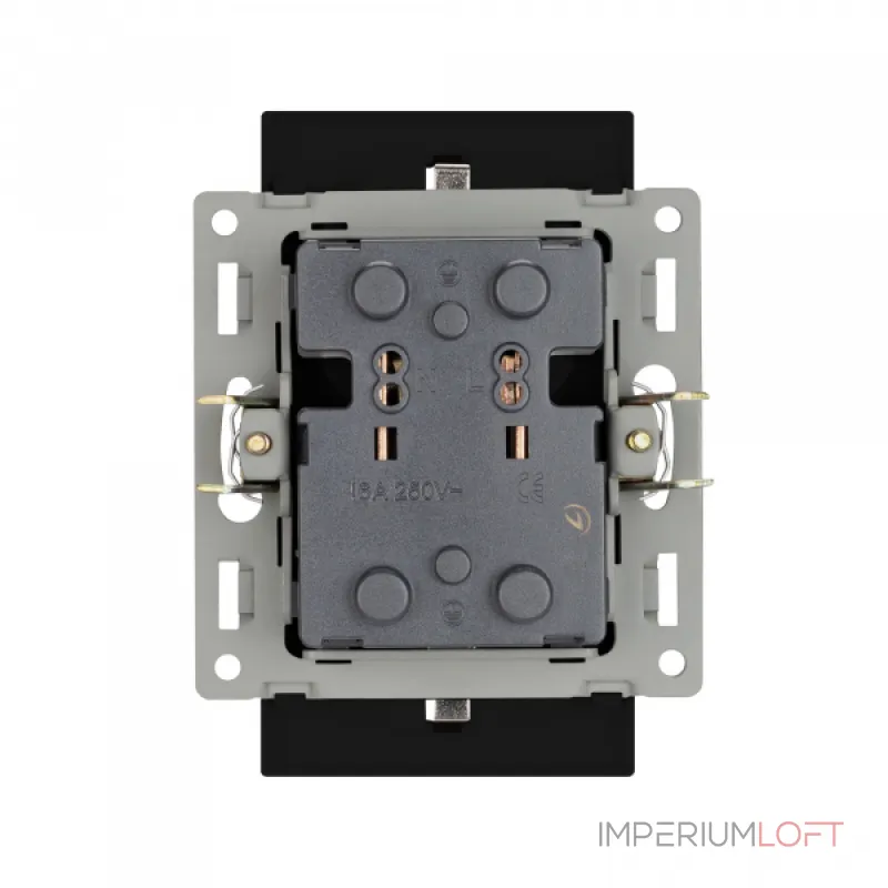 Механизм электрической розетки SCT-MEUD-PL-BK 250В 16A Arlight 043765 Механизм электрической розетки SCT-MEUD-PL-BK 250В 16A Arlight 043765