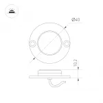 Arlight Светильник ART-DECK-LAMP-R40-1Вт Warm2700 SL 120 deg 24В IP67 051799