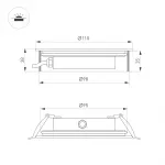 Arlight Светильник ART-GROUND-SLIM-R110-6Вт Warm3000 SL 35 deg 24В IP67 038163