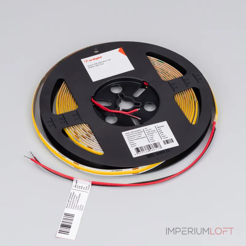 Лента COB-X480-8mm 24В Gold 8 В/м IP20 5м Arlight 047746
