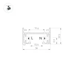 Arlight Трек LGD-2TR-TRACK-2000-BK C IP20 022772