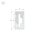 Arlight Силиконовый профиль WPH-FLEX-0612-SIDE-S8-5м WHITE Силикон 040264