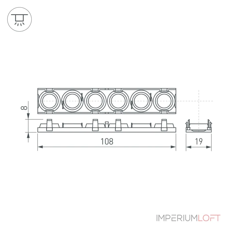 Arlight Экран линзованный SL-LINE-W20-55deg-540 041793