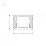 Arlight Профиль SL-MINI-8-H6-2000 ANOD BLACK Алюминий 030522