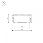 Arlight Профиль ARH-WIDE-W39-2000 ANOD Алюминий 030982