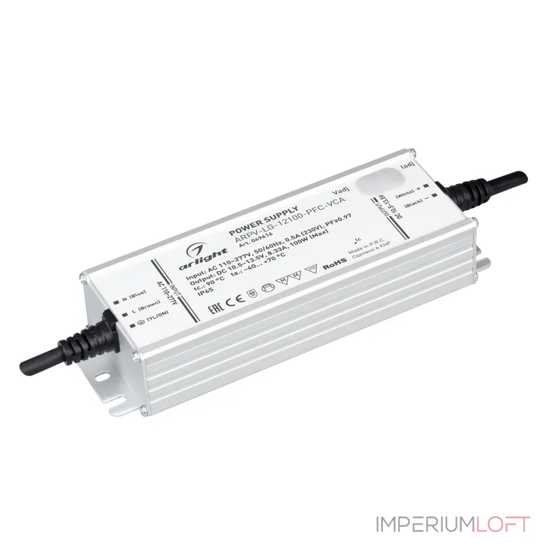 Блок питания ARPV-LG-12100-PFC-VCA 10.5-13.5В 8.33A 100Вт Arlight IP65 049616
