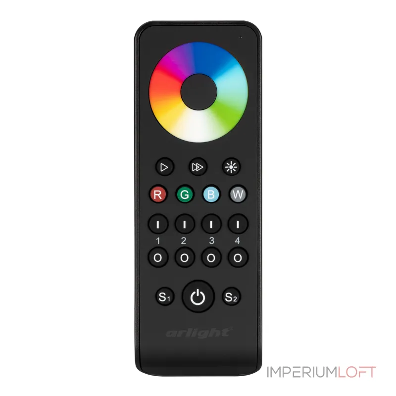 Arlight Пульт SMART-R43-RGBW Black 4 зоны 2.4G IP20 031939