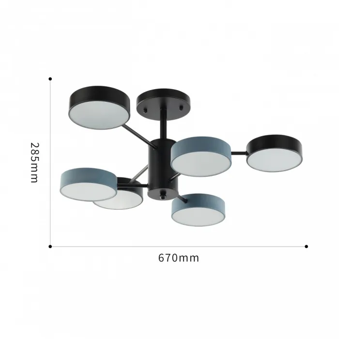 Светильник светодиодный Arte Milano Ferrara 250906/6B Bk/Gr от ImperiumLoft