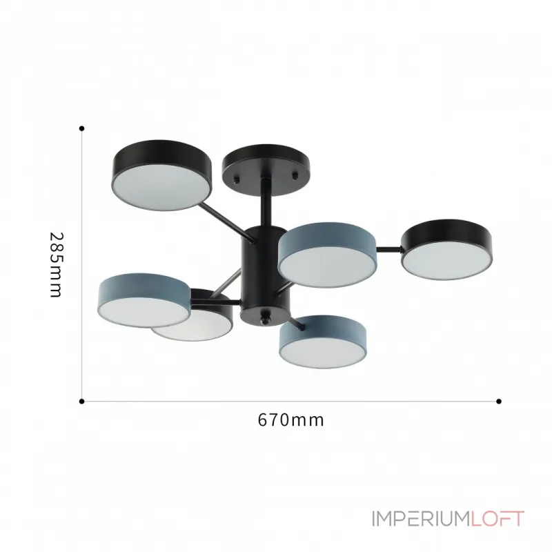 Светильник светодиодный Arte Milano Ferrara 250906/6B Bk/Gr