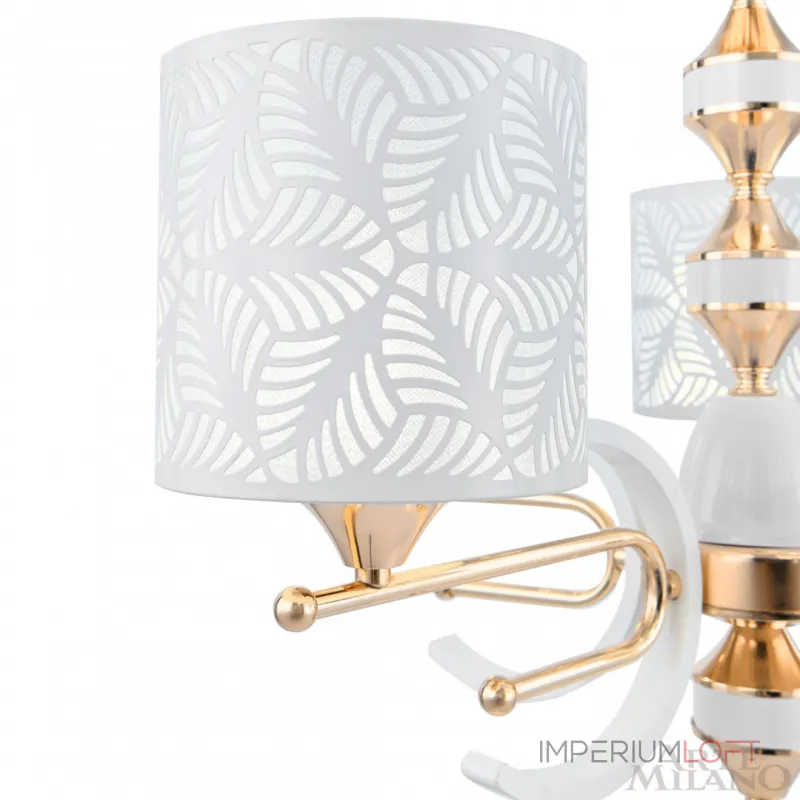 Подвесная люстра Arte Milano Florentia-2097 302097/5 Wh/Gd Подвесная люстра Arte Milano Florentia-2097 302097/5 Wh/Gd