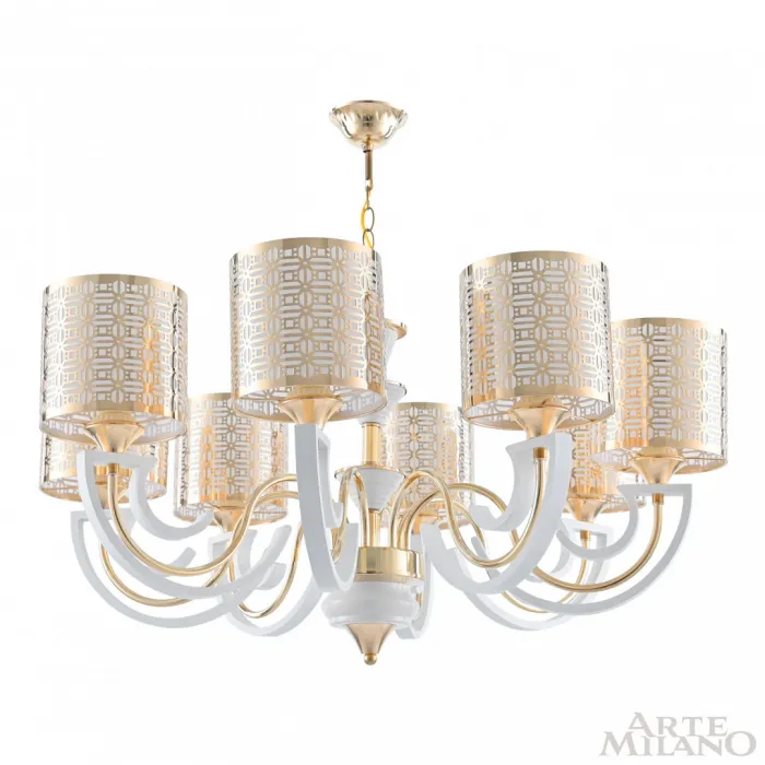 Люстра подвесная Arte Milano Florentia-8857 308857/8 Wh/Gd от ImperiumLoft
