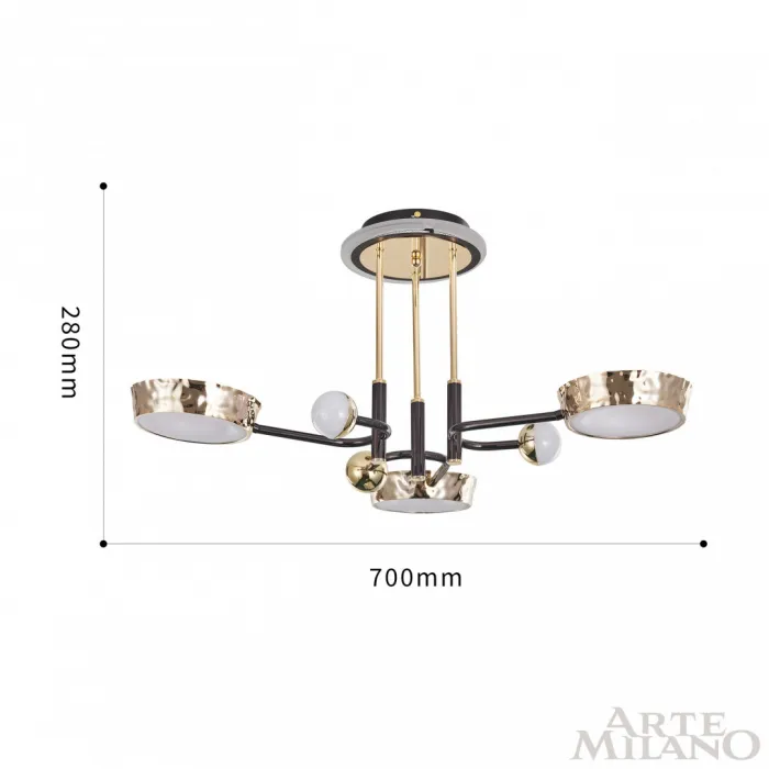 Люстра светодиодная Arte Milano Ferrara-73210 273210/6 BK/GD от ImperiumLoft