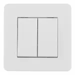 Выключатель двухклавишный с рамкой Arte Milano SET16-1-30-2 white