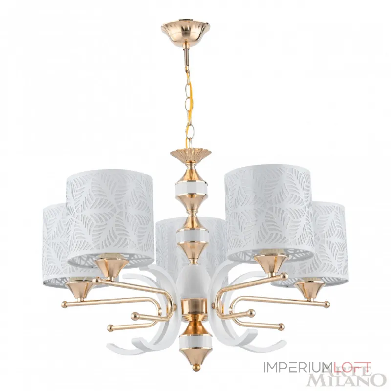Подвесная люстра Arte Milano Florentia-2097 302097/5 Wh/Gd Подвесная люстра Arte Milano Florentia-2097 302097/5 Wh/Gd