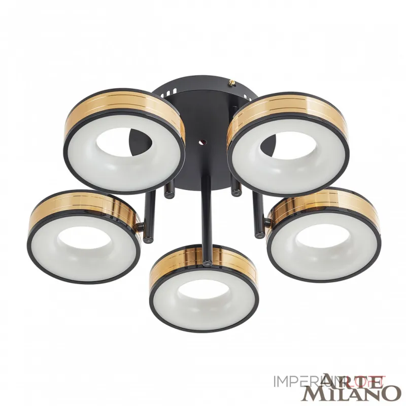 Светильник светодиодный Arte Milano Ferrara-71040 271040/5R BK/GD