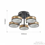 Светильник светодиодный Arte Milano Ferrara-71040 271040/5R BK/GD