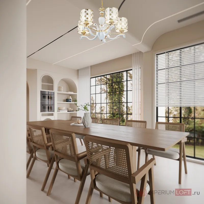 Люстра подвесная Arte Milano Florentia-3097 303097/5 Wh/Gd от ImperiumLoft