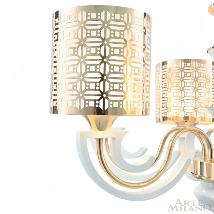 Люстра подвесная Arte Milano Florentia-8857 308857/8 Wh/Gd от ImperiumLoft
