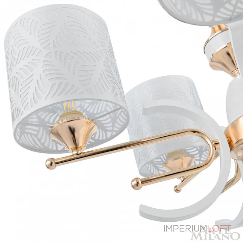 Подвесная люстра Arte Milano Florentia-2097 302097/5 Wh/Gd Подвесная люстра Arte Milano Florentia-2097 302097/5 Wh/Gd