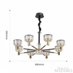 Подвесная люстра Arte Milano Neapolis-76210 276210/8 BK/GD