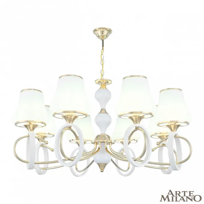 Люстра подвесная Arte Milano Florentia-2387 302387/8 Wh/Gd от ImperiumLoft