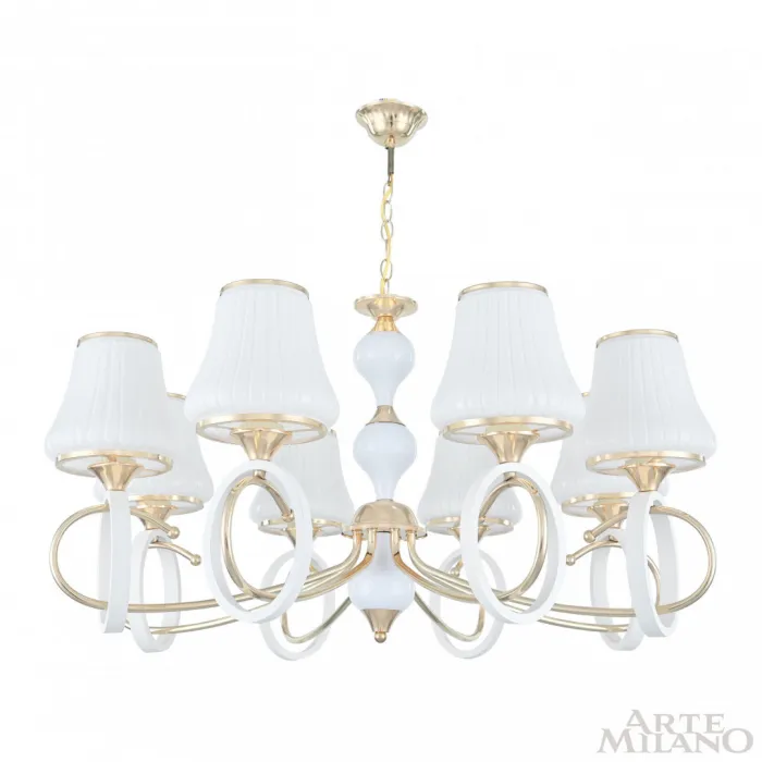Люстра подвесная Arte Milano Florentia-2387 302387/8 Wh/Gd от ImperiumLoft