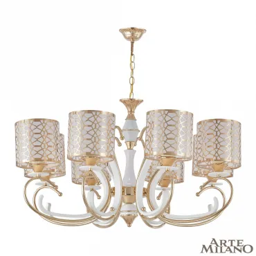 Люстра подвесная Arte Milano Florentia-1237 301237/8 Wh/Gd