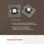 Розетка телефонная, RJ11 217.51-1.shampan