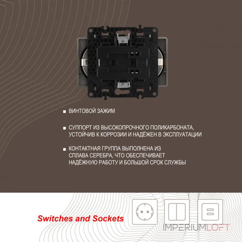 Розетка двойная с заземлением, 16A 250V 217.40-2.shampan