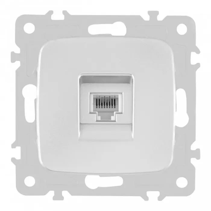 Розетка телефонная, RJ11 205.51-1.silver от ImperiumLoft