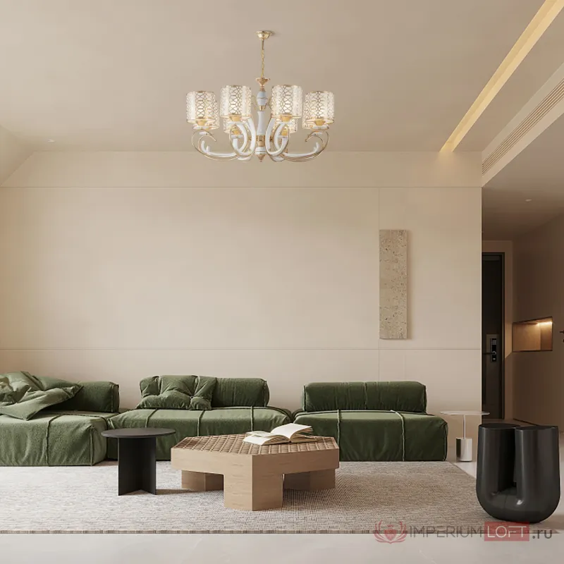 Люстра подвесная Arte Milano Florentia-1237 301237/8 Wh/Gd от ImperiumLoft