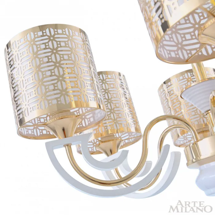 Люстра подвесная Arte Milano Florentia-8857 308857/8 Wh/Gd от ImperiumLoft