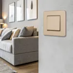 Выключатель одноклавишный с рамкой Arte Milano SET16-1-30-1 shampan