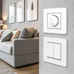 Выключатель двухклавишный с рамкой Arte Milano SET16-1-30-2 white