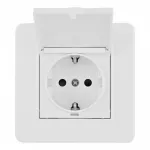 Комплект розетки с заземлением и шторками Arte Milano SET16-1-41-1 white