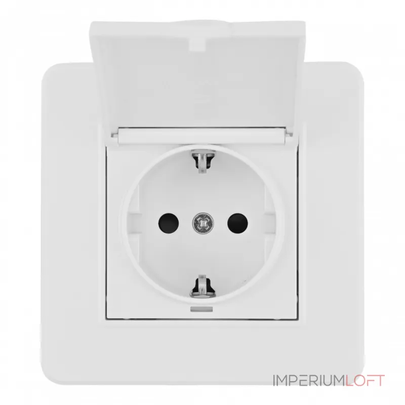 Комплект розетки с заземлением и шторками Arte Milano SET16-1-41-1 white