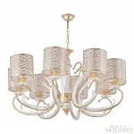 Подвесная люстра Arte Milano Florentia-1237 301237/8 Wh/Gd Подвесная люстра Arte Milano Florentia-1237 301237/8 Wh/Gd