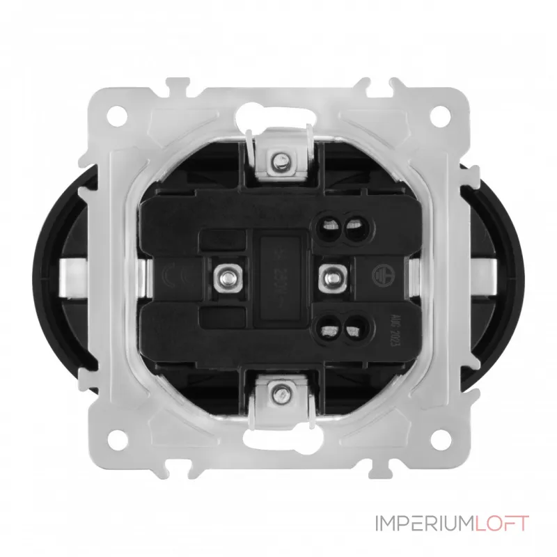 Розетка двойная с заземлением, 16A 250V 202.40-2.black Розетка двойная с заземлением, 16A 250V 202.40-2.black