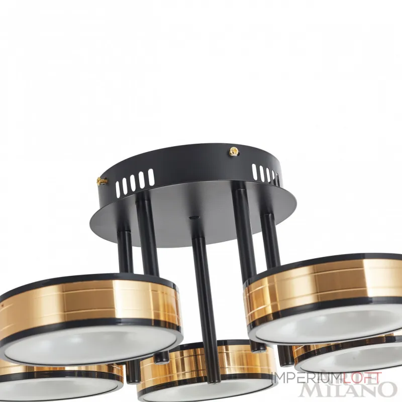 Светильник светодиодный Arte Milano Ferrara-71040 271040/5R BK/GD