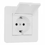 Комплект розетки с заземлением и шторками Arte Milano SET16-1-41-1 white
