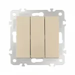 Выключатель трёхклавишный, 10AX 250V 206.30-3.shampan