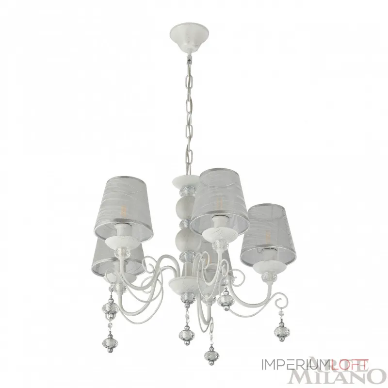 Подвесная люстра Arte Milano AM347620 347620/5 WT+SL Подвесная люстра Arte Milano AM347620 347620/5 WT+SL