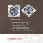 Розетка телефонная RJ11 + компьютерная RJ45 205.44-1.silver
