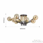 Потолочная люстра Arte Milano Neapolis-73708 273708/10 BK/GD
