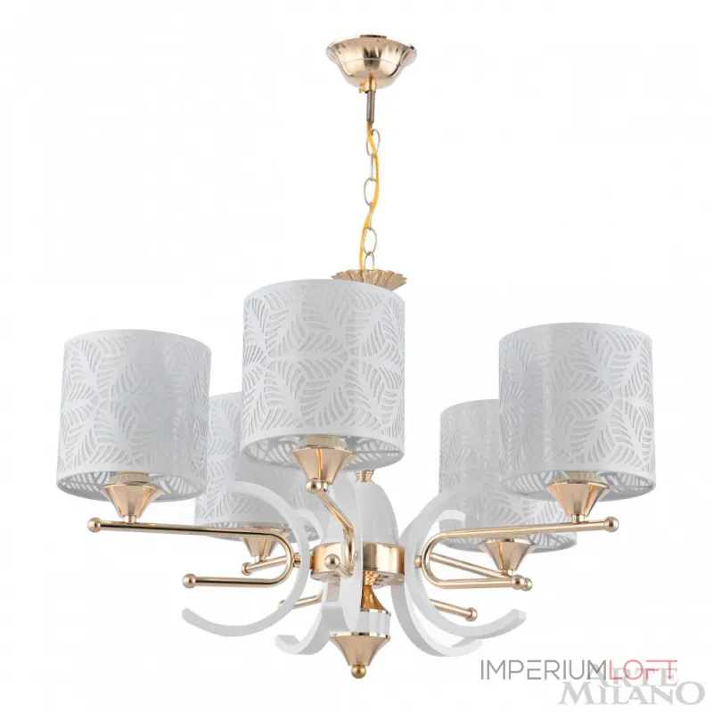 Подвесная люстра Arte Milano Florentia-2097 302097/5 Wh/Gd Подвесная люстра Arte Milano Florentia-2097 302097/5 Wh/Gd