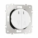 Выключатель жалюзи с подсветкой, 10A 250V 202.39-2.white от ImperiumLoft