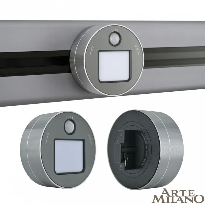 Трековый светильник с датчиком движения Arte Milano Am-track-sockets 380011TLS/LWS Grey от ImperiumLoft