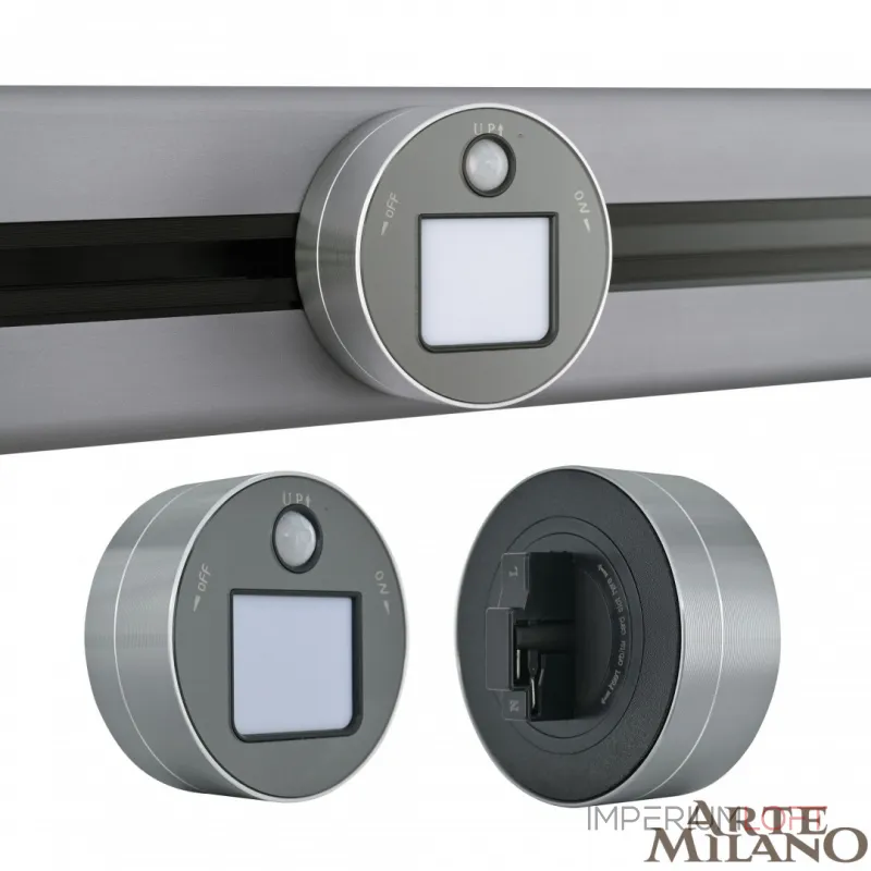 Трековый светильник с датчиком движения Arte Milano Am-track-sockets 380011TLS/LWS Grey