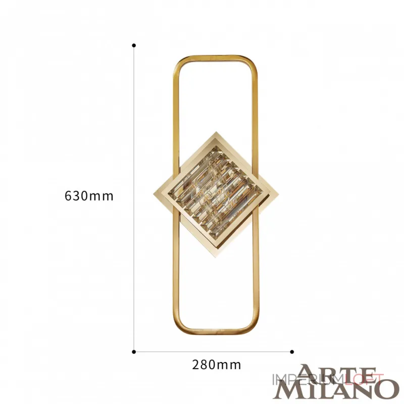 Бра Arte Milano AM-1252B 1852B.D280.H630.E14.2 G Бра Arte Milano AM-1252B 1852B.D280.H630.E14.2 G