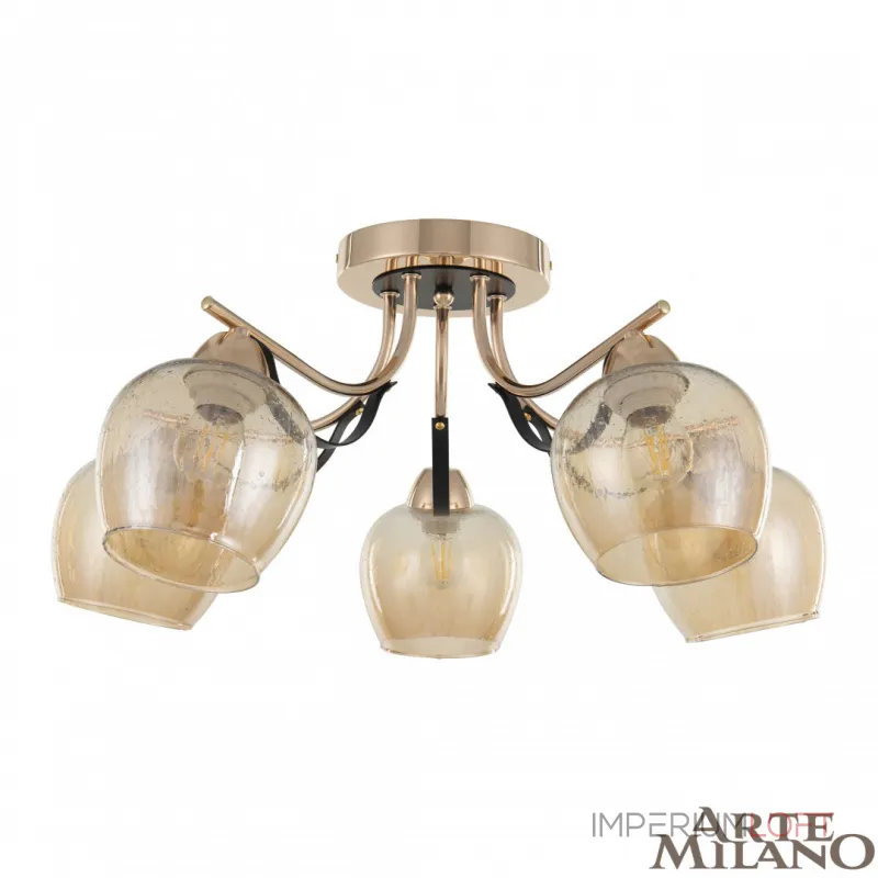 Потолочная люстра Arte Milano AMALFI-322306 322306/5 FG+BK Потолочная люстра Arte Milano AMALFI-322306 322306/5 FG+BK